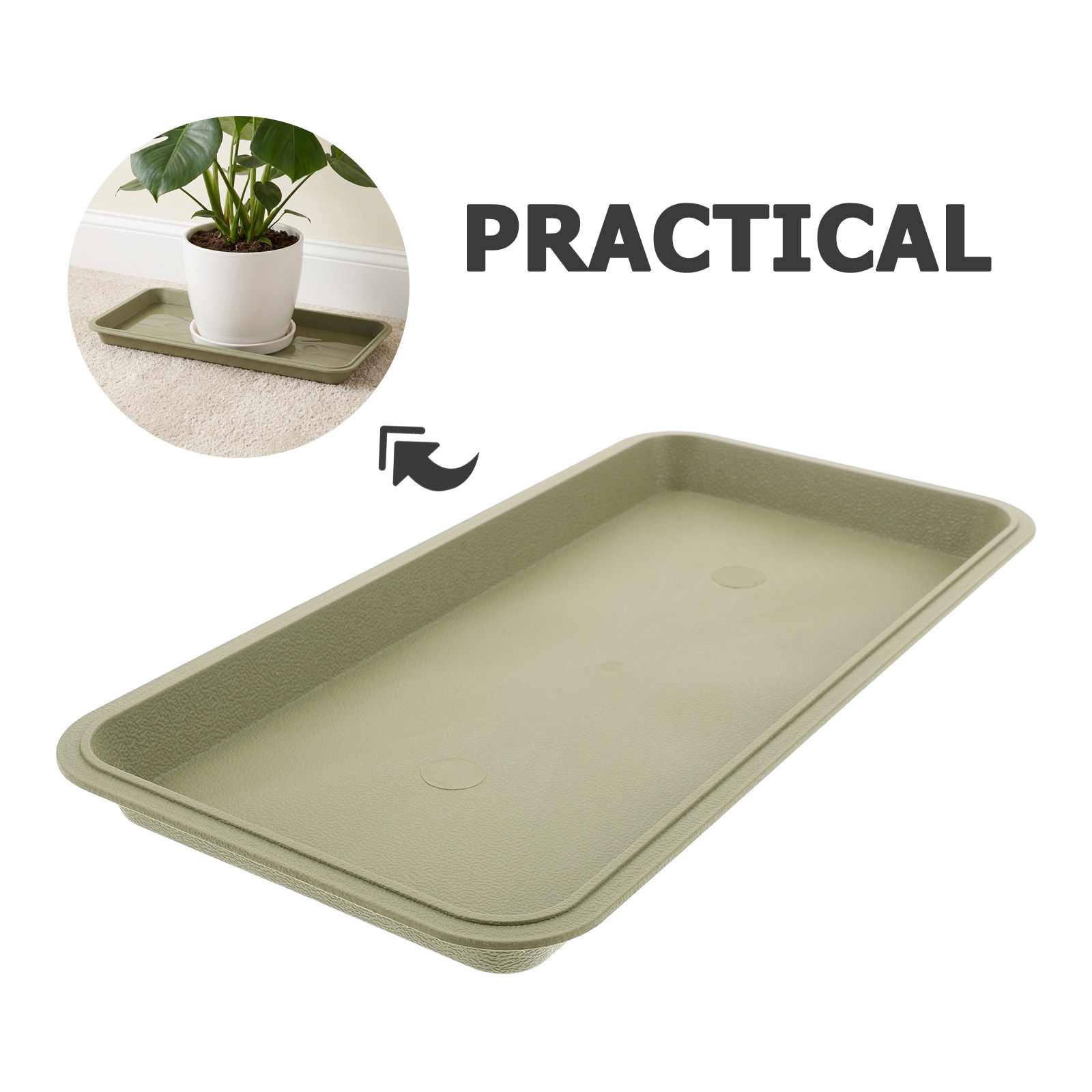 ถาดรองต้นไม้ทรงสี่เหลี่ยมผืนผ้ - Drip Tray Saucer บทวิจารณ์และราคา